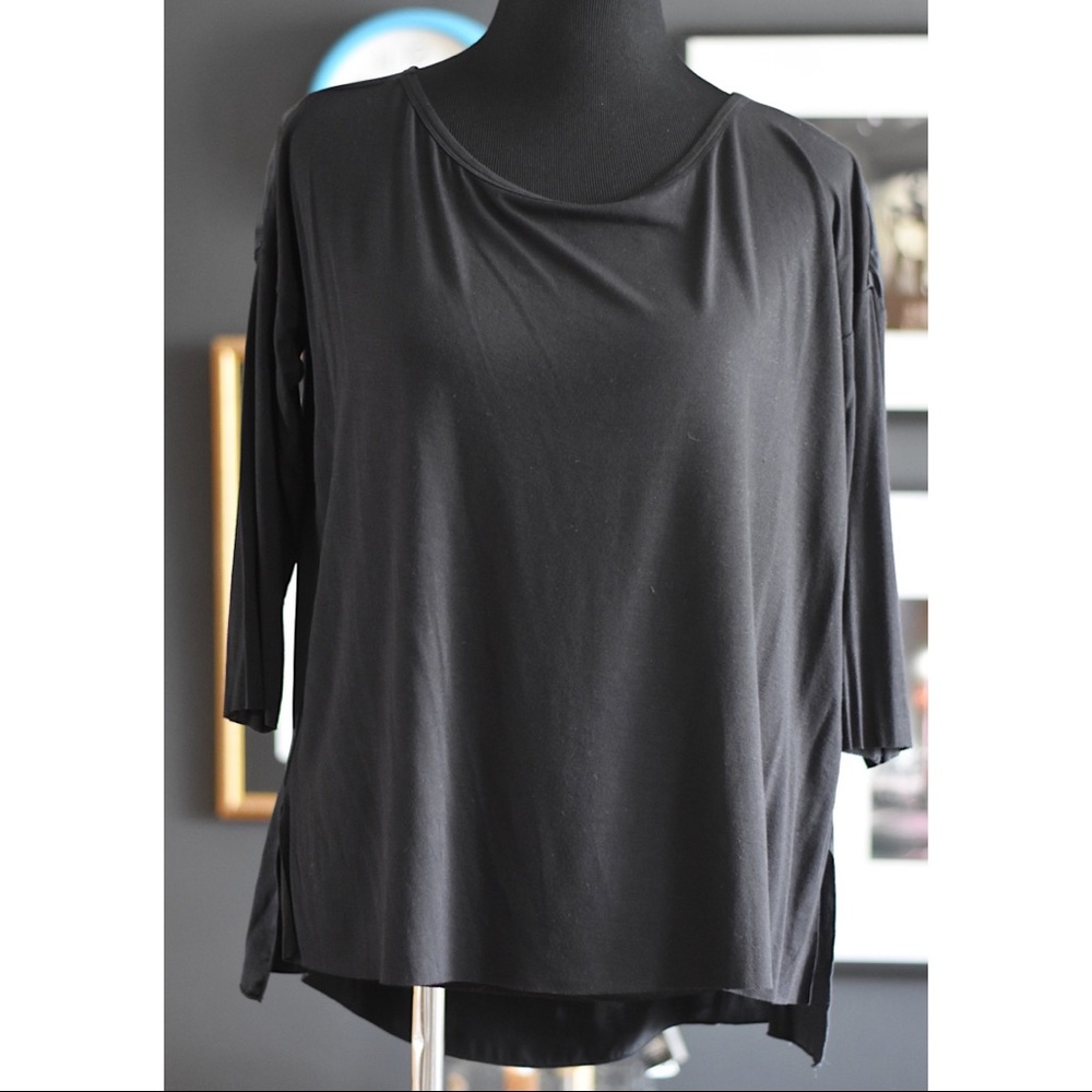 Bailey 44 Keyhole Neck Silk Blend Blouse Blk Sz S - Picture 3 of 3